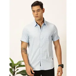 Thomas Scott Men Premium Gingham Checks Opaque Checked Casual Shirt-picture-31