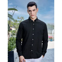 Thomas Scott Men Premium Slim Fit Button-Down Collar Textured Casual Shirt-picture-39