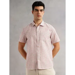 Thomas Scott Men Premium Slim Fit Checked Casual Shirt-picture-33