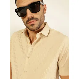 Thomas Scott Men Premium Spread Collar Textured Casual Shirt-picture-33