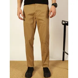 Thomas Scott Men Smart Slim Fit Wrinkle Free Chinos Casual Cotton Mid-Rise Solid Trousers-picture-24