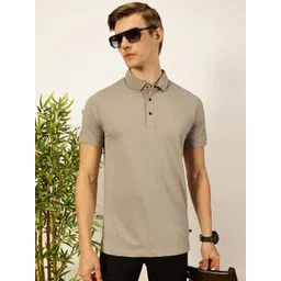 Thomas Scott Men Solid Polo Collar Cotton T-shirt image 1