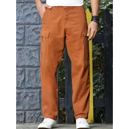 Thomas Scott Men Straight Fit Mid-Rise Cotton Easy Wash Trousers-picture-26