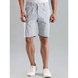 Thomas Scott Men Striped Mid-Rise Cotton Regular Shorts-picture-41
