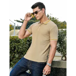 Thomas Scott Men Waffle Polo Collar Cotton T-Shirt-picture-33