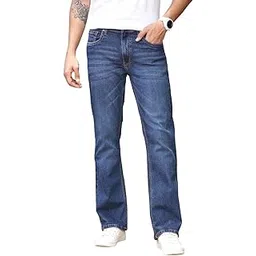 thomas scott Men's Mid-Rise Clean Look Boot Cut Jeans-picture-52