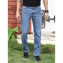 Thomas Scott Mid Blue Regular Fit Lightly Washed Stretchable Jeans-picture-21