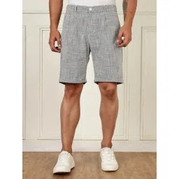 Thomas Scott Oilve Straight fit Checks Shorts-image-23
