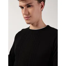 Thomas Scott Round Neck Self Design Pullover Sweater-picture-15