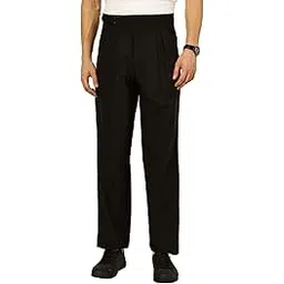 thomas scott Thomas ScottMen's | Solid | Light Weight | 4 Pocket | Mid Rise | Regular Fit | Polyester Blend | Button Waist | Trouser | Pants-picture-26