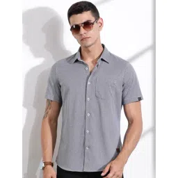 Thomas Scott White Cotton Slim Fit Printed Shirt-picture-35