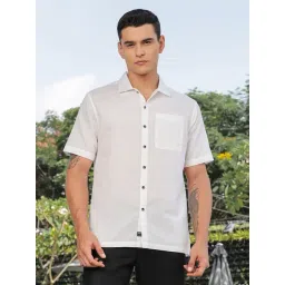 Thomas Scott White Linen Loose Fit Shirt-picture-12