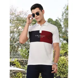 Thomas Scott White Regular Fit Colour Block Polo T-Shirt-image-44
