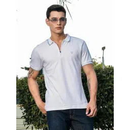 Thomas Scott White Regular Fit Solid Polo T-Shirt-picture-10
