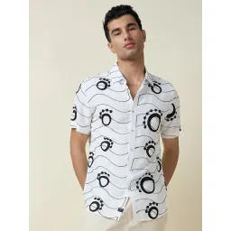 Thomas Scott White Slim Fit Embroidered Shirt-picture-28