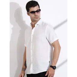 Thomas Scott White Slim Fit Printed Shirt image 3