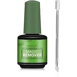 THR3E STROKES Gel Nail Polish Remover, Natural, Cream, Remover, 15 gram, Clear, with Cuticle Pusher and Nail Polish Scraper-picture-13