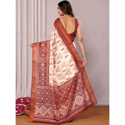 THREAD BOX Ethnic Motifs Silk Blend Handloom Saree image 4