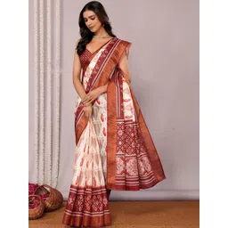 THREAD BOX Ethnic Motifs Silk Blend Handloom Saree image 2