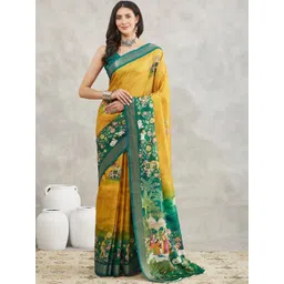 THREAD BOX Ethnic Motifs Silk Blend Saree-picture-16