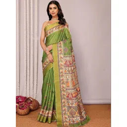 THREAD BOX Ethnic Motifs Silk Blend Saree-picture-23