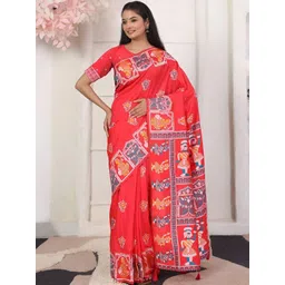 THREAD BOX Ethnic Motifs Silk Blend Saree-picture-30