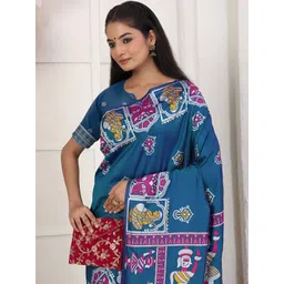 THREAD BOX Ethnic Motifs Silk Blend Saree image 2