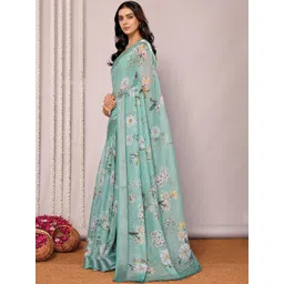 THREAD BOX Floral Linen Blend Saree-picture-10