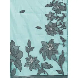 THREAD BOX Floral Linen Blend Saree image 2