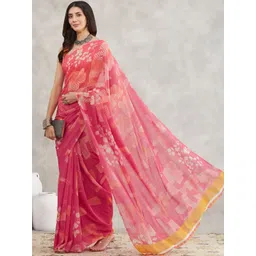 THREAD BOX Floral Poly Georgette Designer Saree-picture-32