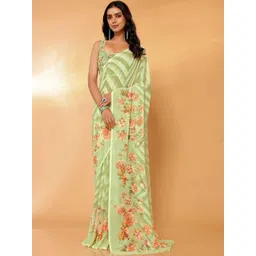 THREAD BOX Floral Poly Georgette Saree-picture-19