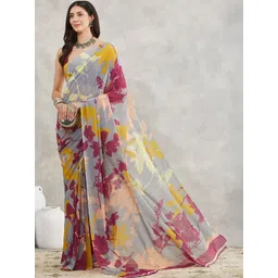 THREAD BOX Floral Poly Georgette Saree-picture-21