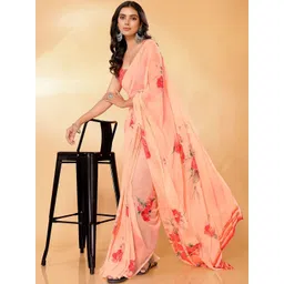 THREAD BOX Floral Poly Georgette Saree-picture-41