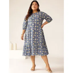 THREAD BOX Floral Print A-Line Dress-picture-37