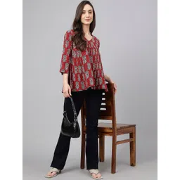 THREAD BOX Floral Print Cotton Top-picture-42