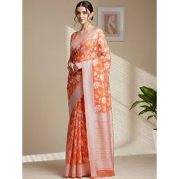 THREAD BOX Floral Silk Blend Banarasi Saree-picture-29