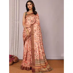 THREAD BOX Floral Silk Blend Saree-image-10