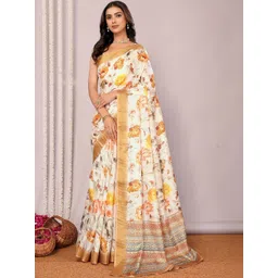 THREAD BOX Floral Silk Blend Saree-image-26