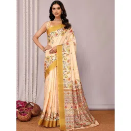 THREAD BOX Floral Silk Blend Saree image 1