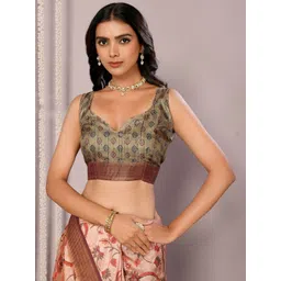 THREAD BOX Floral Silk Blend Saree image 5