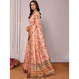 THREAD BOX Floral Silk Blend Saree image 4