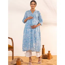 THREAD BOX Women Floral Printed Maternity Kurta-picture-37