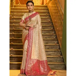 THREAD BOX Woven Design Zari Art Silk Banarasi Saree-picture-22