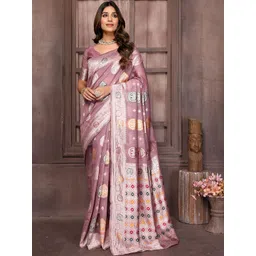 THREAD BOX Woven Design Zari Linen Blend Banarasi Saree-picture-31