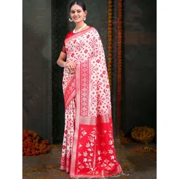 THREAD BOX Woven Design Zari Linen Blend Saree image 2