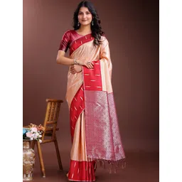 THREAD BOX Woven Design Zari Silk Blend Saree-picture-33