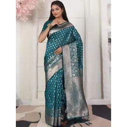 THREAD BOX Woven Design Zari Silk Blend Saree-picture-14