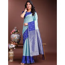 THREAD BOX Woven Design Zari Silk Blend Saree-picture-13