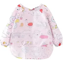 Thread Fairy Full Sleeves Washable Waterproof Baby Feeding Bibs, Waterproof Feeding Bib/infants/Toddler waterproof feeding Bib with Sleeves/Lightweight (6-36 Months) Baby Bib Shirt with Pocket-picture-28