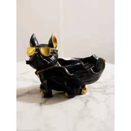 THREADVIBE LIVING Black Resin Metallic Medium Geometric Dog Showpiece-7.5 Inch-picture-12